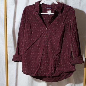 a new day Maroon Button-up shirt